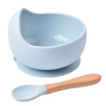 Eco Friendly Silicone Baby Feeding Bowl Set Baby Silicone Suction Bowl with Spoon